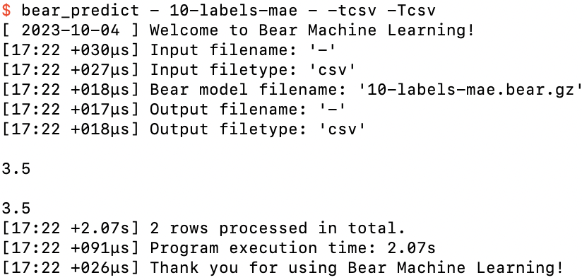 Running bear_predict on 10-labels-mae.bear.gz